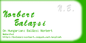 norbert balazsi business card
