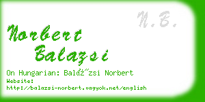 norbert balazsi business card